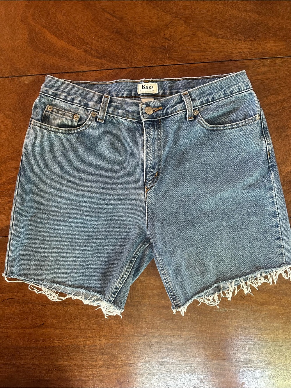 Vintage Bass Cut Off Denim Shorts Women’s Size 10 Short 32” Waist 90s